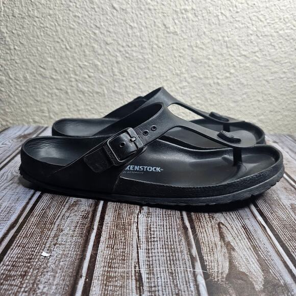 Birkenstock Gizeh eva black thong slide sandals size 40 beach pool shoes - Picture 2 of 7